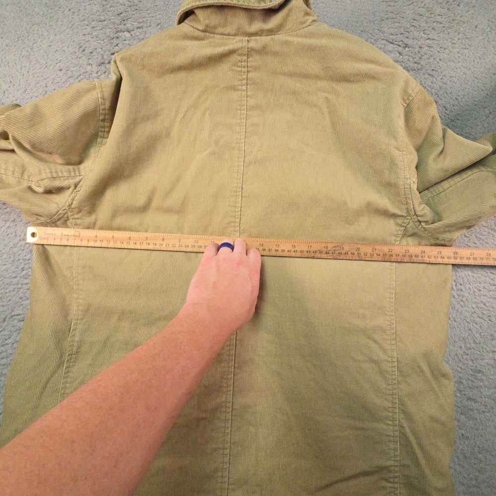 Express Field Jacket Mens XL Beige Y2K Utility Safari Corduroy M-65 Gorpcore - Picture 10 of 15